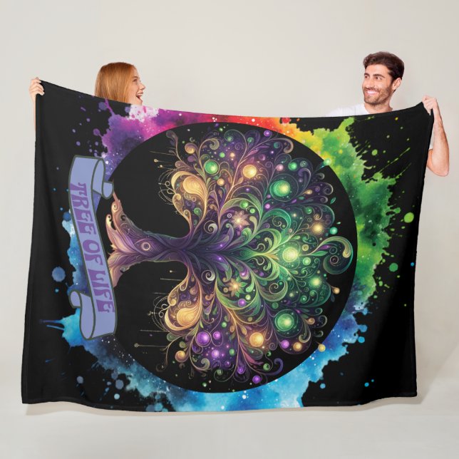 Livets träd v2 fleecefilt (På plats)