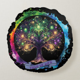 Livets träd v2 rund kudde
