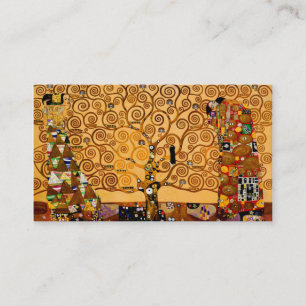 Livets träd vid Gustav Klimt konst Visitkort
