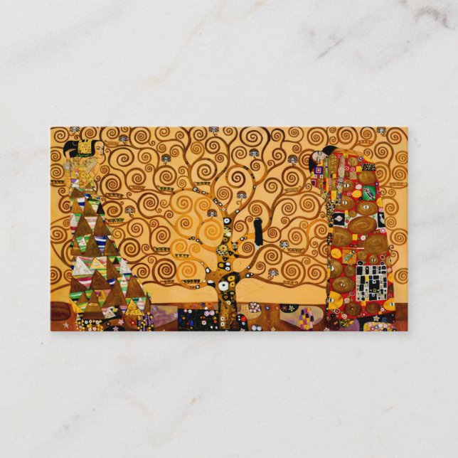 Livets träd vid Gustav Klimt konst Visitkort (Framsida)