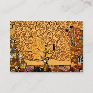 Livets träd vid Gustav Klimt konst Visitkort
