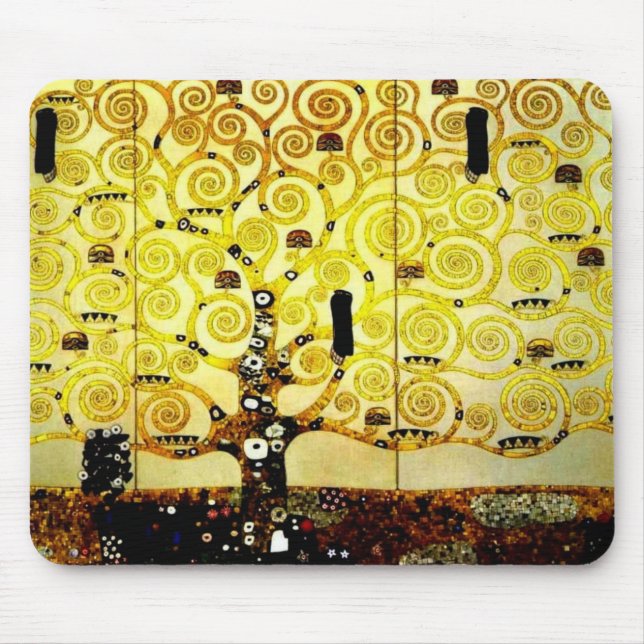 Livets träd vid Gustav Klimt Mousepad version 2 Musmatta (Framsidan)