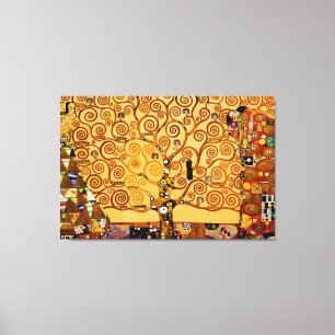Livets träd vid Gustav Klimt stor konst Canvastryck