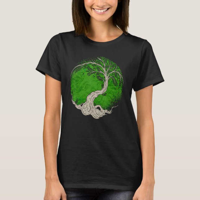 Livets träd Viking Midgard Thor Walhalla Nordic 1 T Shirt (Framsida)
