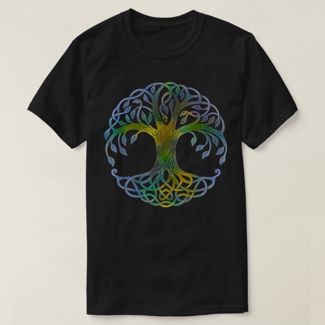 LIVETS TRÄD Viking Yggdrasil Pagan Earth enligt ov T Shirt (Design framsida)