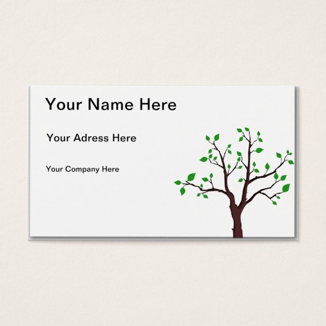 Livets träd visitkort (Framsidan)