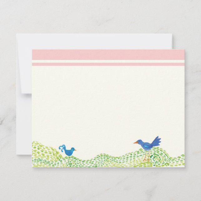 Livets träd, Whimsical Girl Tackkort Cards Inbjudningar (Framsida)