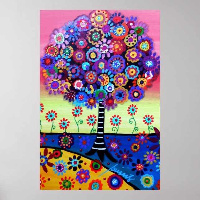 LIVETS TRÄD WHIMSICAL TRÄD PAINTING POSTER (Framsidan)