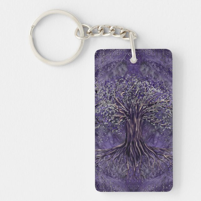 Livets träd - Yggdrasil Amethyst och silver (Framsidan)