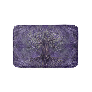 Livets träd - Yggdrasil Amethyst och silver Badrumsmatta