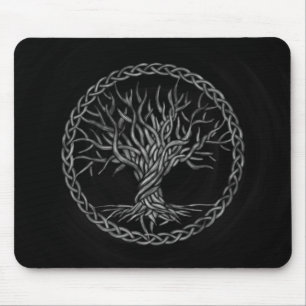 Livets träd - Yggdrasil - gråton Musmatta