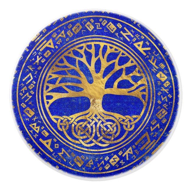 Livets träd - Yggdrasil - Lapis Lazuli Knopp (Framsidan)