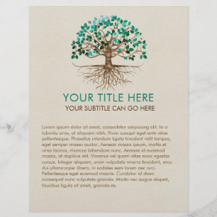 Livets träd-Yggdrasil-Malachite Löv  Reklamblad