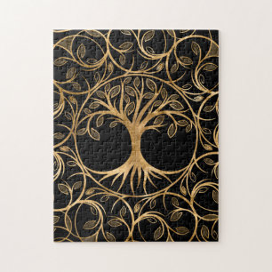 Livets träd - Yggdrasil Mandala ram Pussel