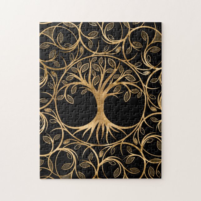 Livets träd - Yggdrasil Mandala ram Pussel (Vertikal)