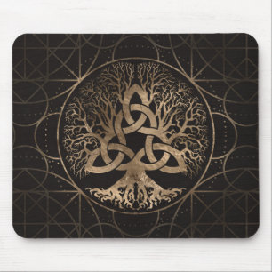 Livets träd - Yggdrasil med Triquetra Musmatta