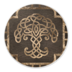 Livets träd-Yggdrasil på Keltiska Mönster Knopp