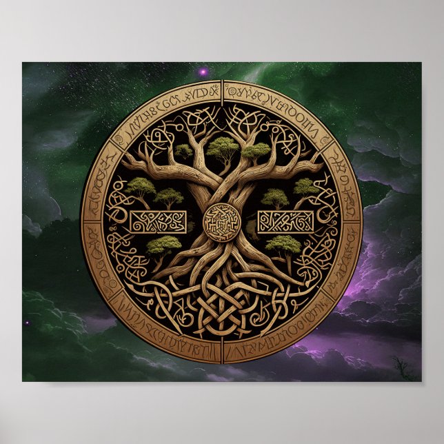 Livets träd Yggdrasil Poster (Framsidan)