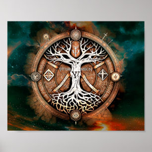 Livets träd Yggdrasil Poster