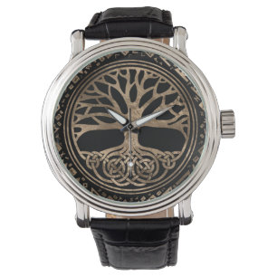 Livets träd-Yggdrasil Runic Mönster Armbandsur