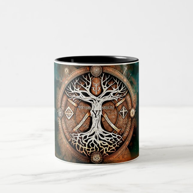 Livets träd Yggdrasil Två-Tonad Mugg (Center)