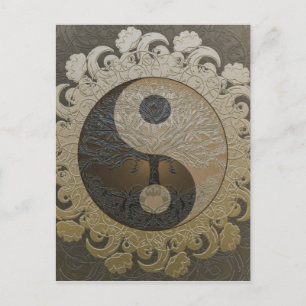 Livets träd Yin Yang av Amelia Carrie Vykort