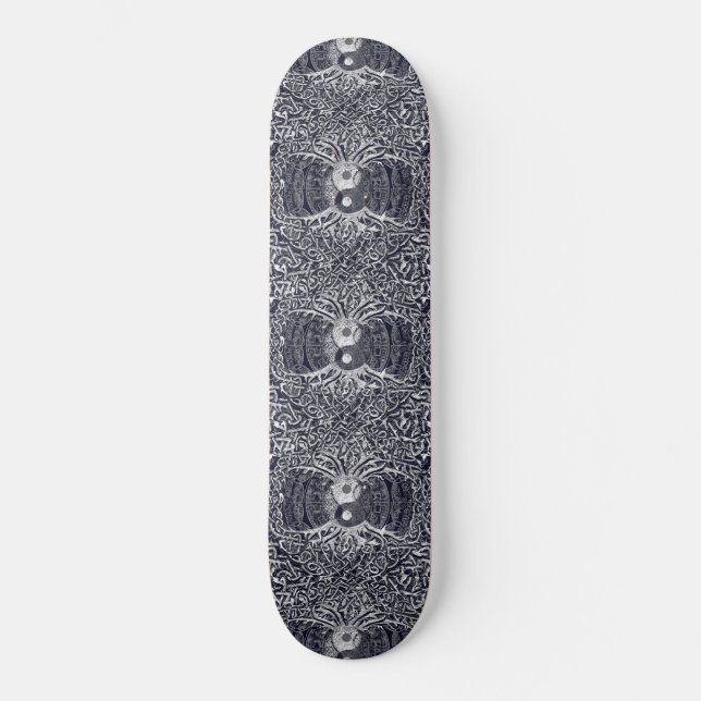 Livets träd Yin Yang Mini Skateboard Bräda 18,5 Cm (Framsida)
