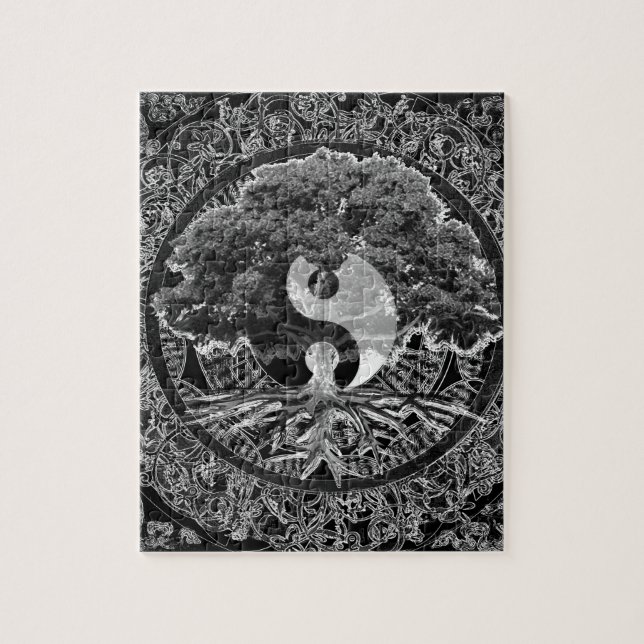 Livets träd Yin Yang Pussel (Vertikal)