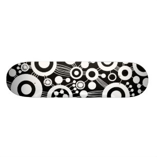 Livets trädabstrakt - B&W Skateboard Bräda 20,5 Cm