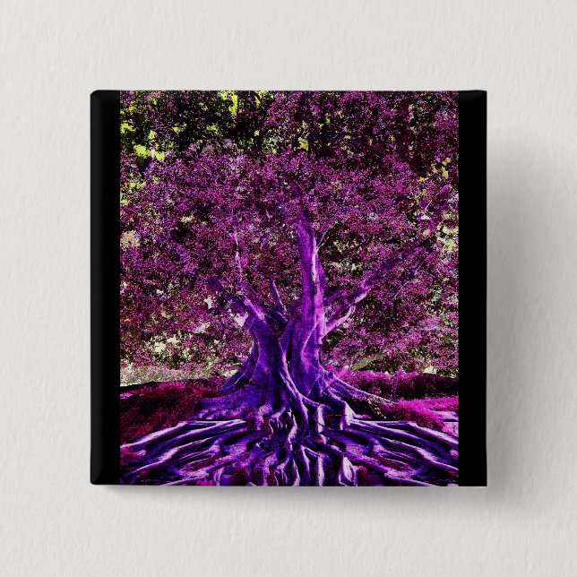 Livets trädhjärta knapp (Framsida)