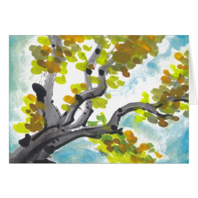 Livets trädkort hälsningskort (Framsidan Horizontal)