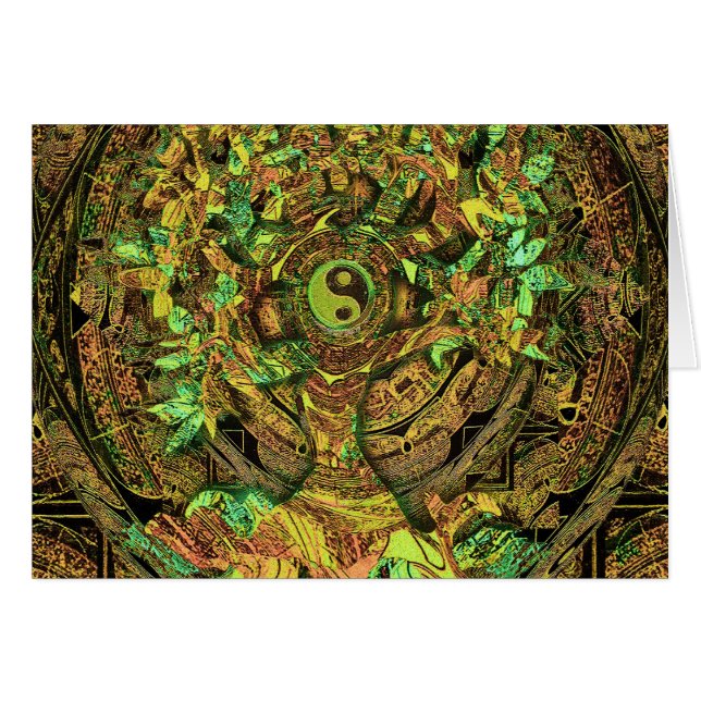 Livets trädMandaladans Hälsningskort (Framsidan Horizontal)