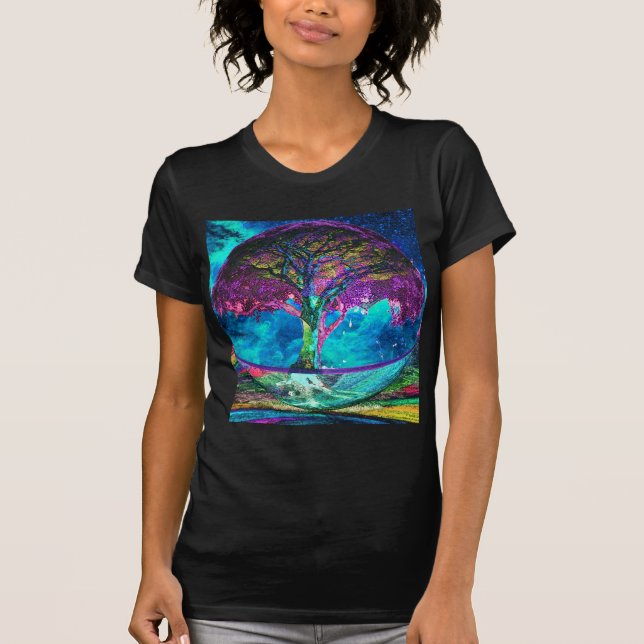 Livets trädmeditation t shirt (Framsida)