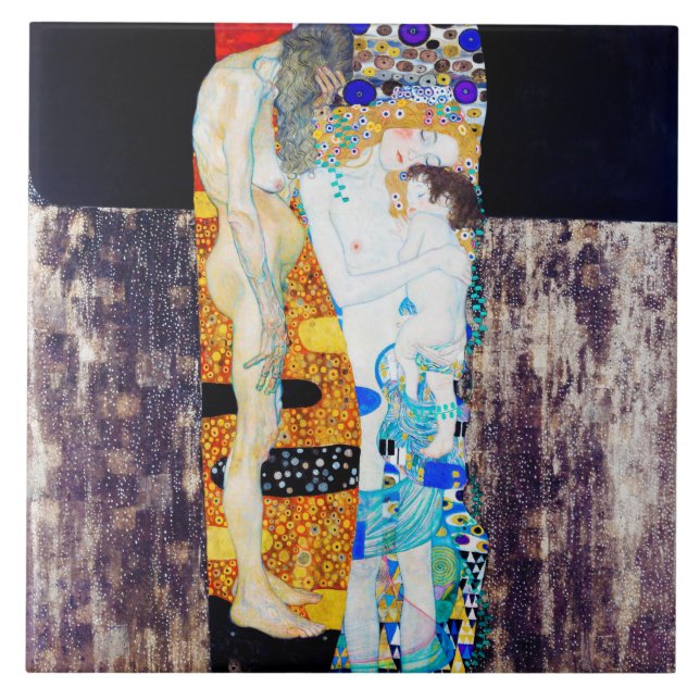 Livets tre år, Gustav Klimt Kakelplatta (Framsidan)