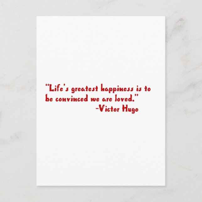 Livets underbarare lycka vykort (Framsida)