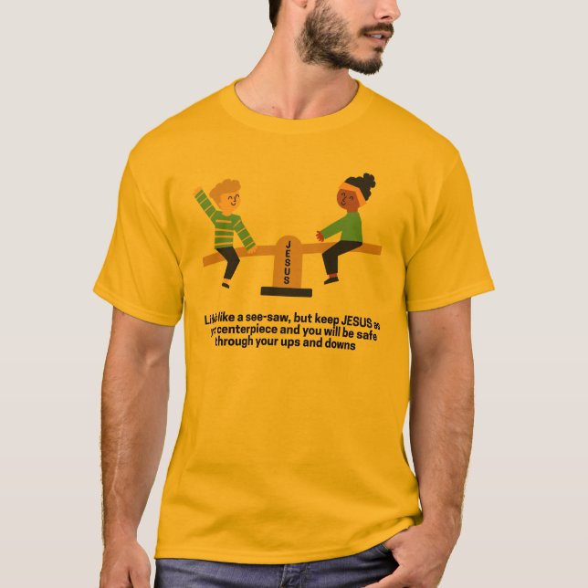 Livets upp- och nedgångar som en synsågad t-shirt (Framsida)