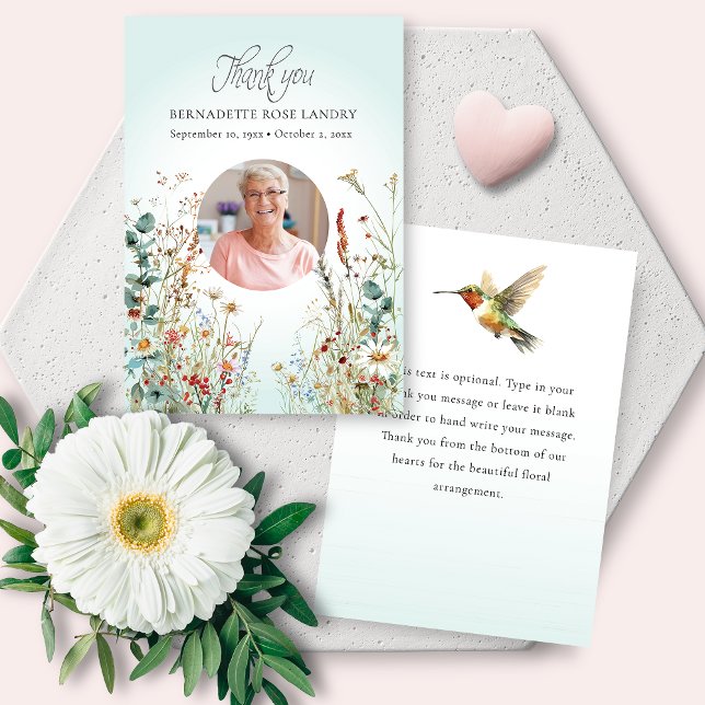 Livets vildblommor kolibri Tack Kort (Skapare uppladdad)