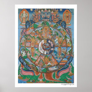 Livetshjulet Mandala Affisch