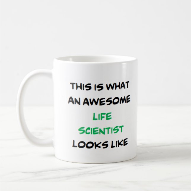 livforskare, fantastisk kaffemugg (Vänster)