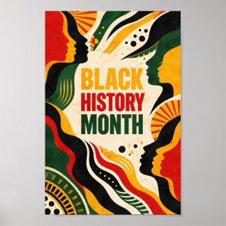 Livfull afrikanskinspirerad konst poster