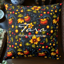 Livfull blomsterdekoration inspirerad av Khokhloma