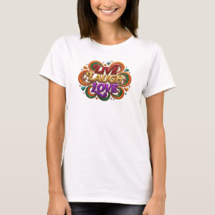 LIVFULL LEV LÄTT LÄR KÄRLEK Konstnärlig kompositio T Shirt