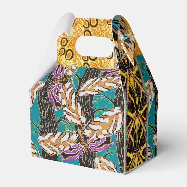 Livfull Maximalist Turkos & Lila Fjärils Konst Presentaskar (Framsidan Sidan)