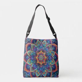 Livfull Psykedelisk Mandala Axelväska