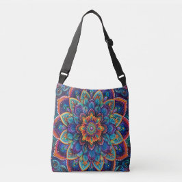Livfull Psykedelisk Mandala Axelväska