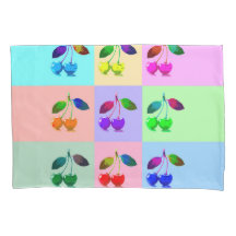 Livfulla färgade körsbär - poppgrafi