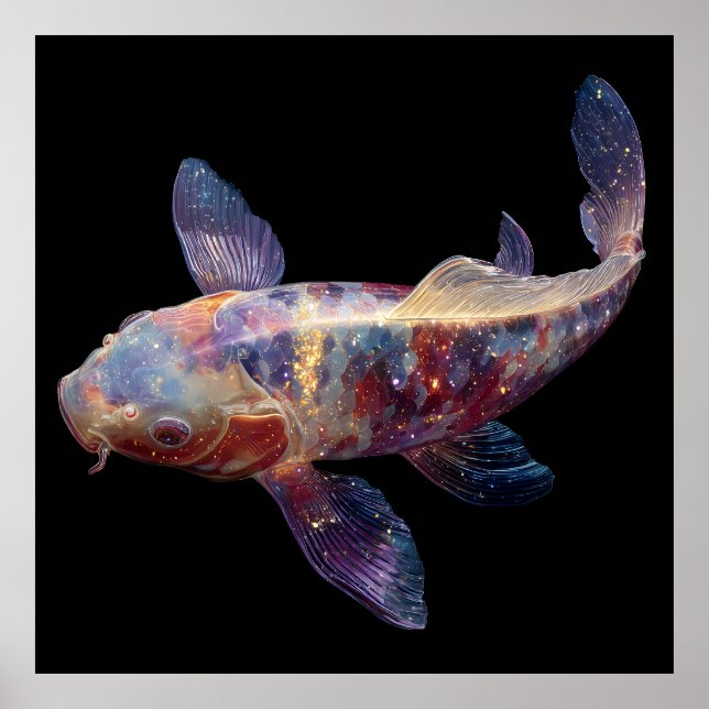 Livfulla Galaxy Koi Poster (Framsidan)