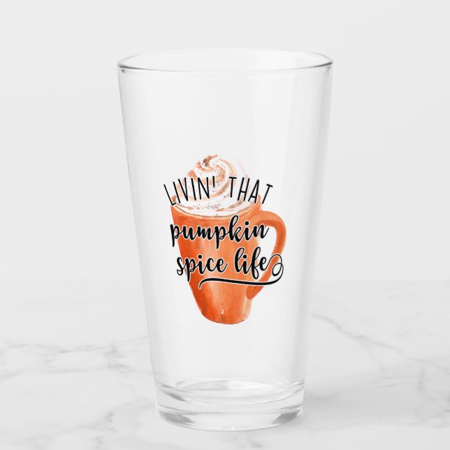 Livin den där pumpkin Spice Life Glaskopp (Framsida)