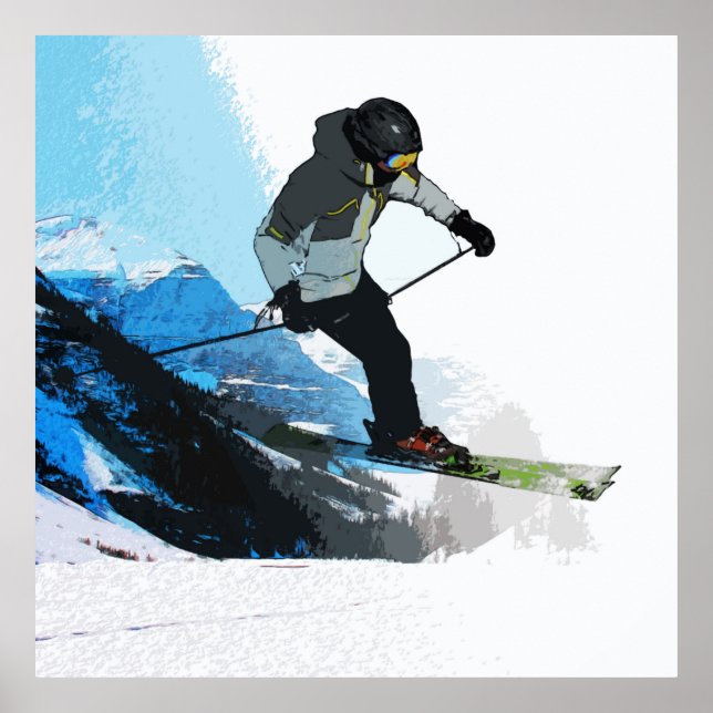 Livin! - Downhill Skier Poster (Framsidan)