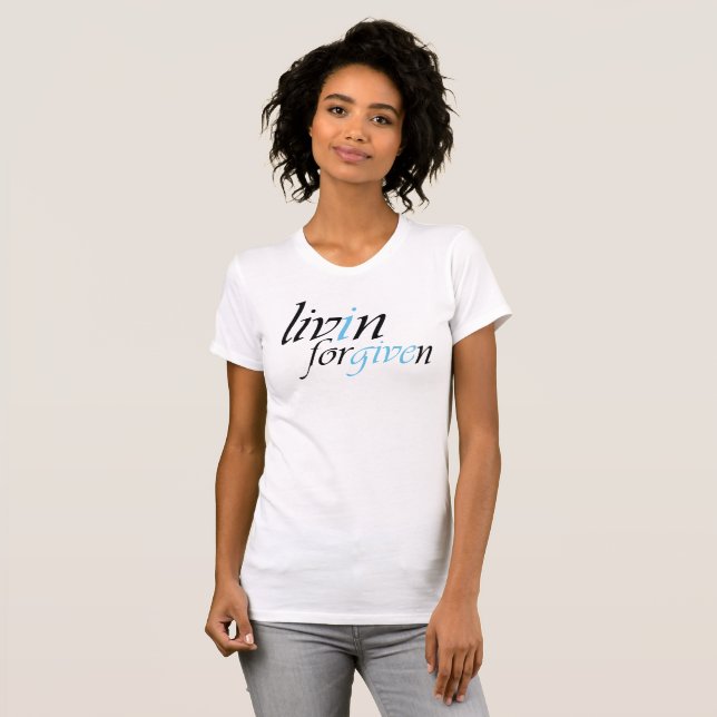 "Livin Forgiven" av Michael Crozz Tee Shirt (Hel framsida)